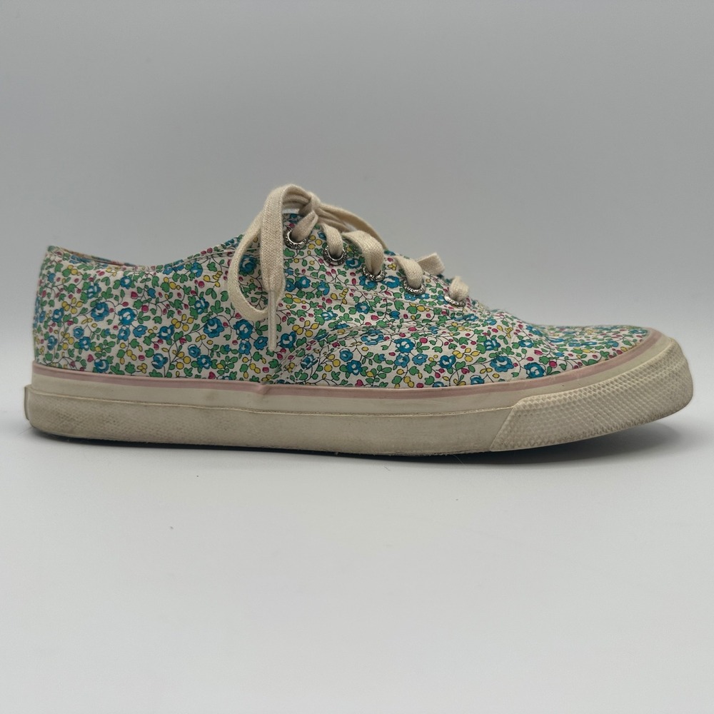 Sperry Top-Sider Sneakers Women 7 M Multicolor Floral Ditsy Canvas‎ Casual Shoes